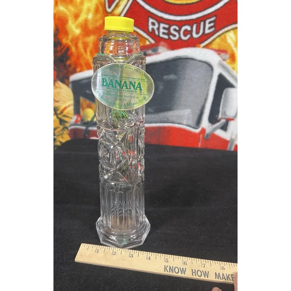 Vintage‎ Clear Glass Bottle Geometric Glass From Filli Ramazzotti Liquor